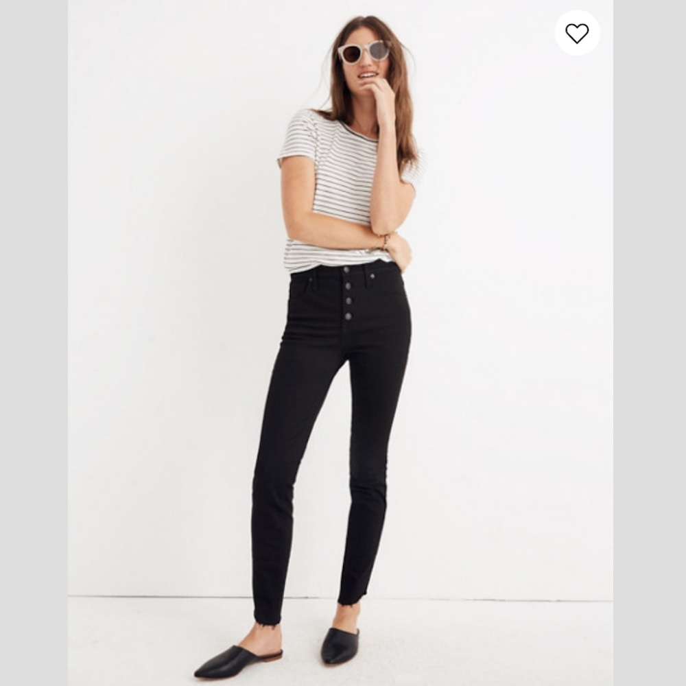 Madewell 10" High-Rise Tulip Hem Skinny Jeans